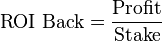 formula rentabilidade back